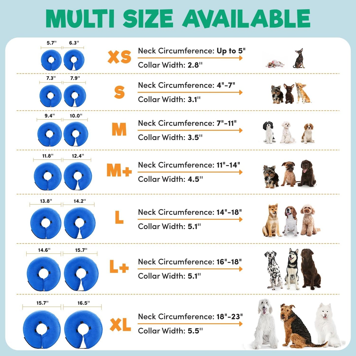 Soft Inflatable Recovery Collar for Pets