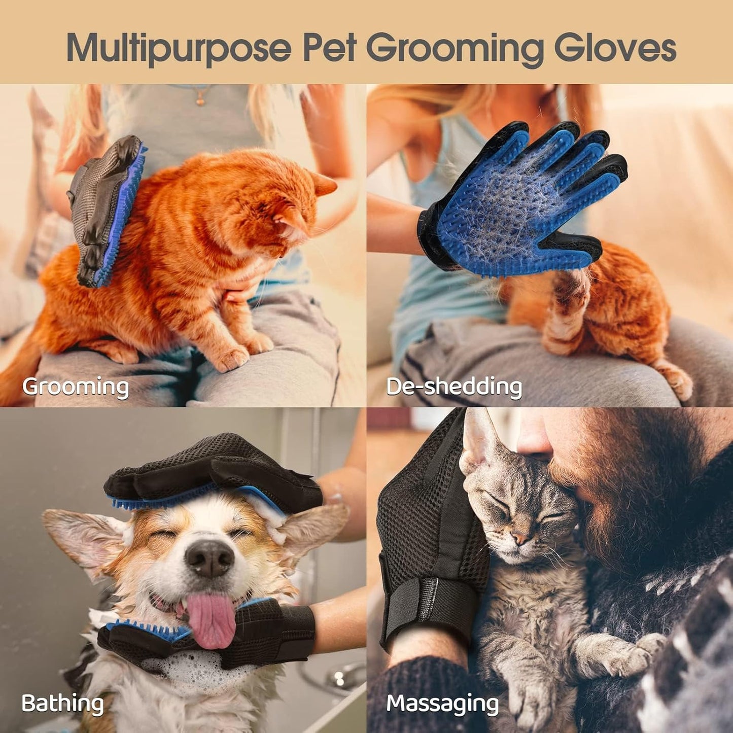 Efficient Pet Brush Gloves