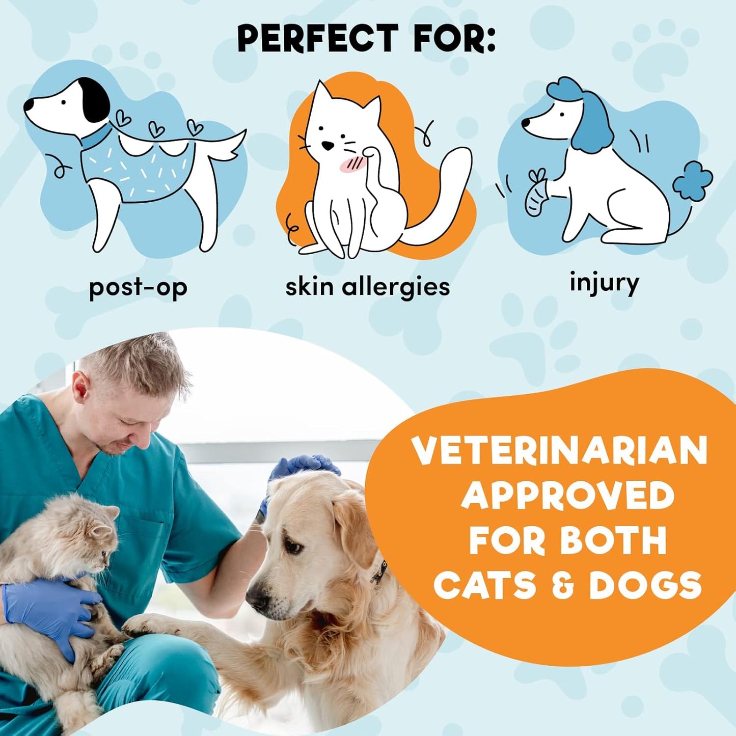 Soft Inflatable Recovery Collar for Pets